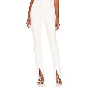 MOTHER The Rascal Sliced Up Heel Straight Jeans Size 28 Antique White